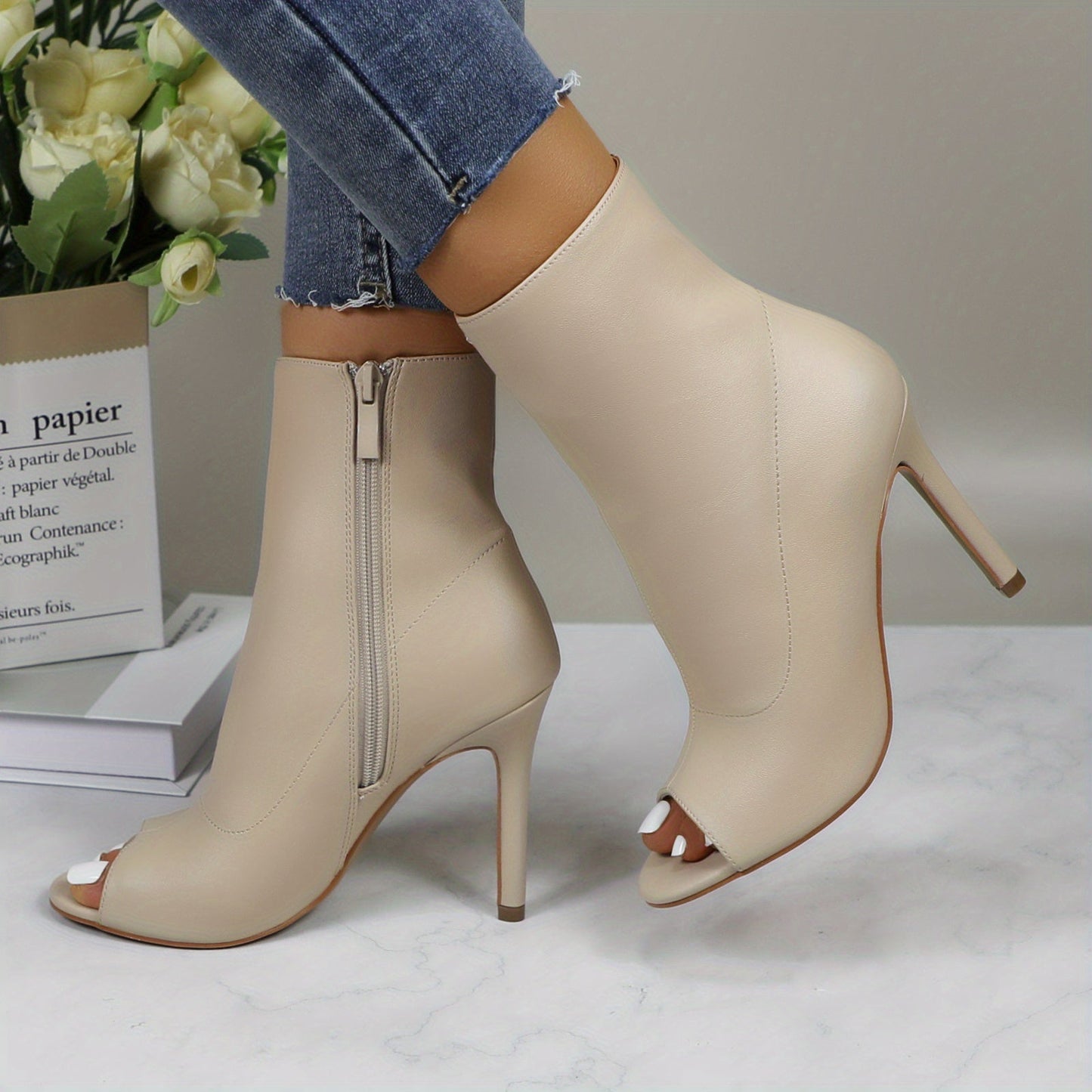 70's Inspired Metallic Stiletto Boots