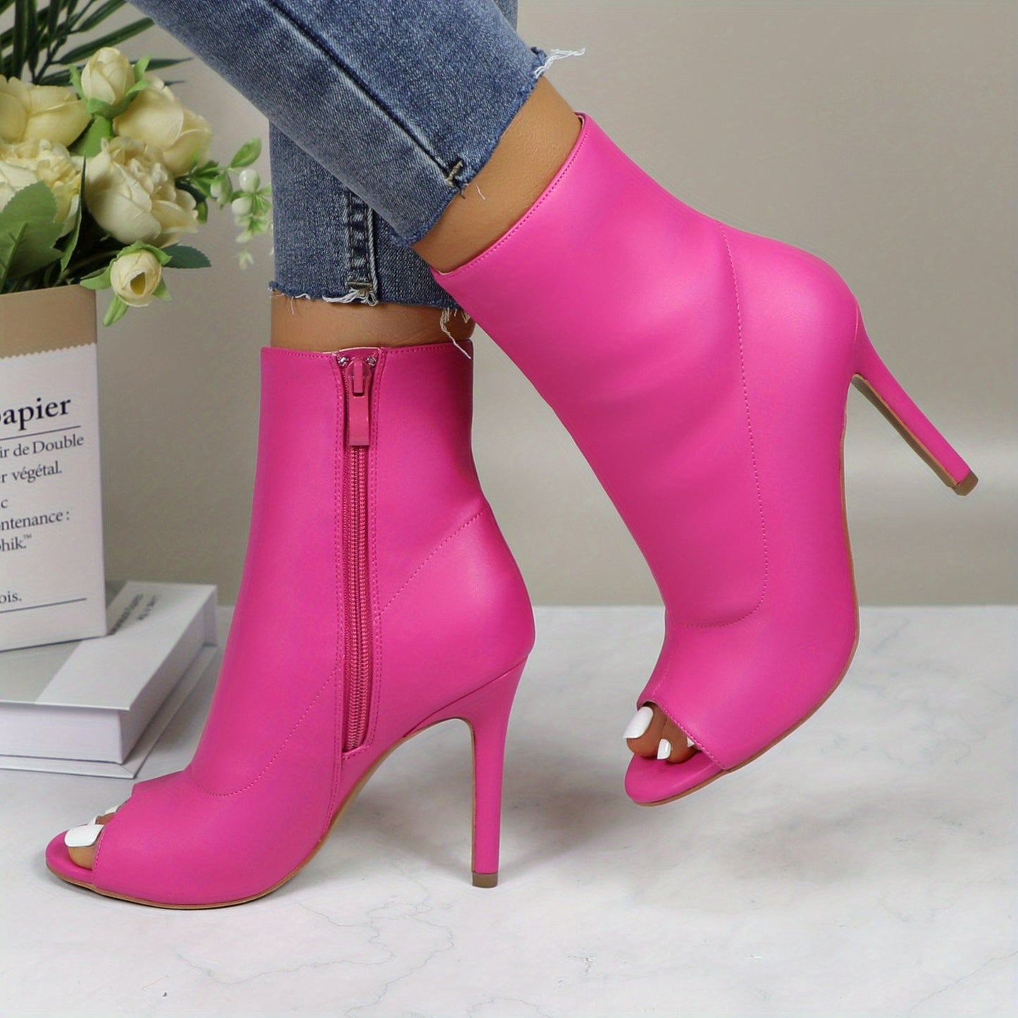 70's Inspired Metallic Stiletto Boots