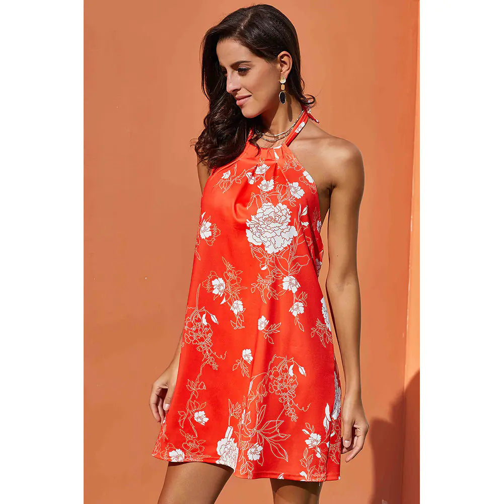 70's Style Backless A-Line Mini Dress