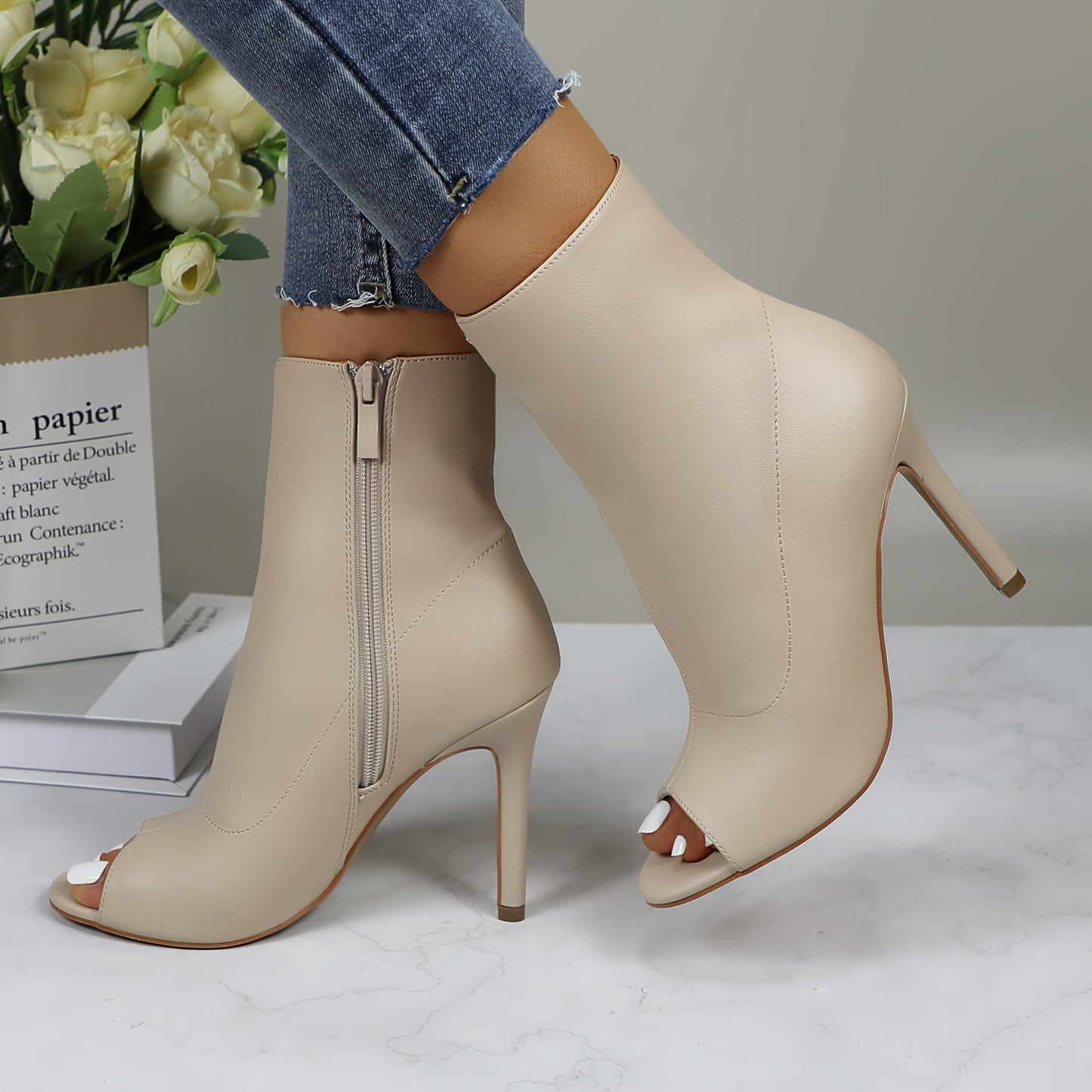 70's Inspired Metallic Stiletto Boots