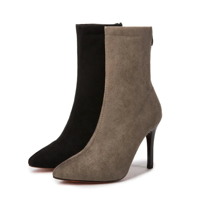 Classically Chic Women's Sock Boots with High Stiletto Heels