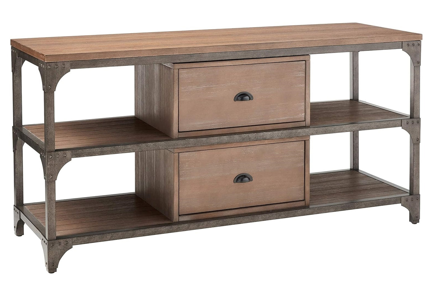 60" Enclosed and Open Storage TV Stand-2