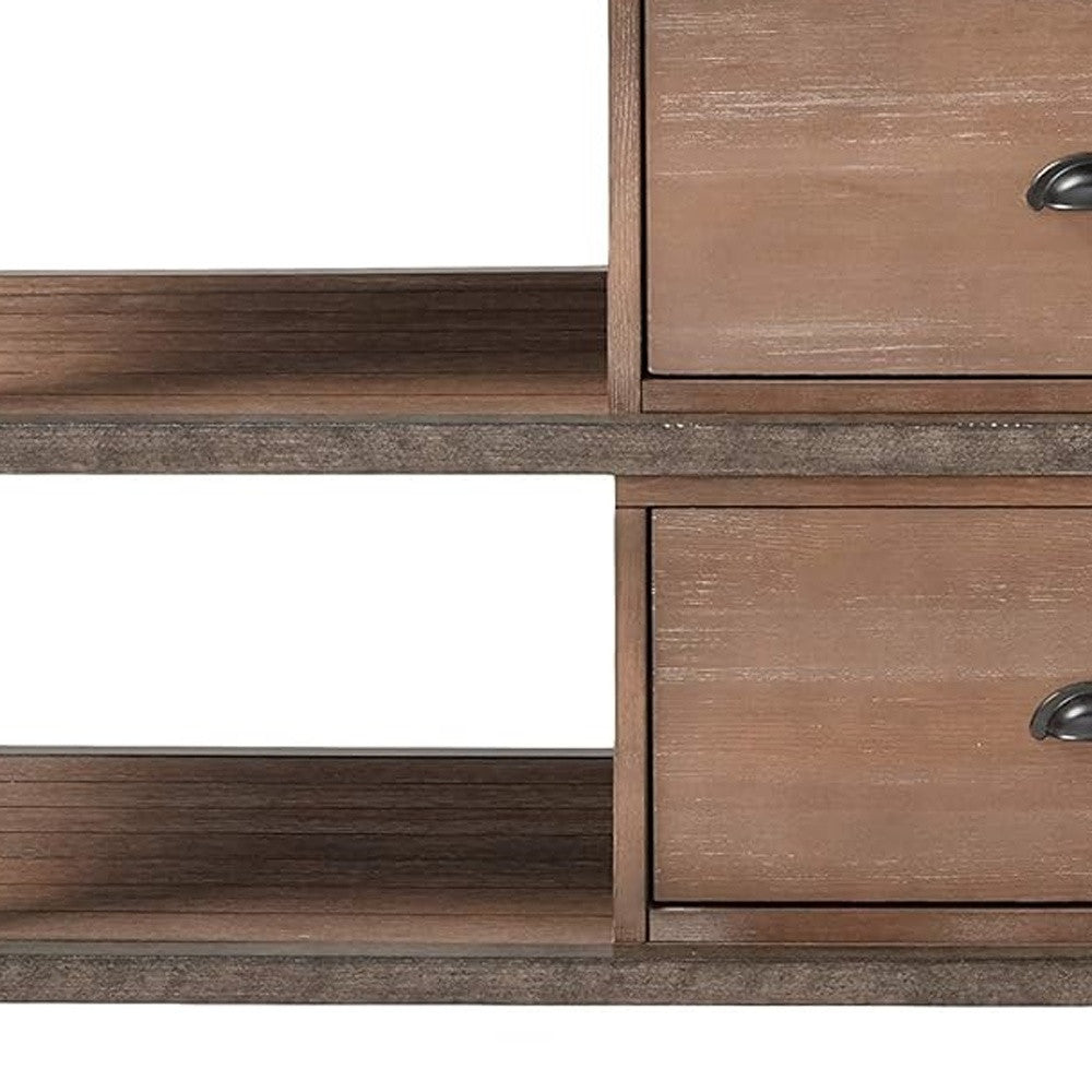 60" Enclosed and Open Storage TV Stand-4