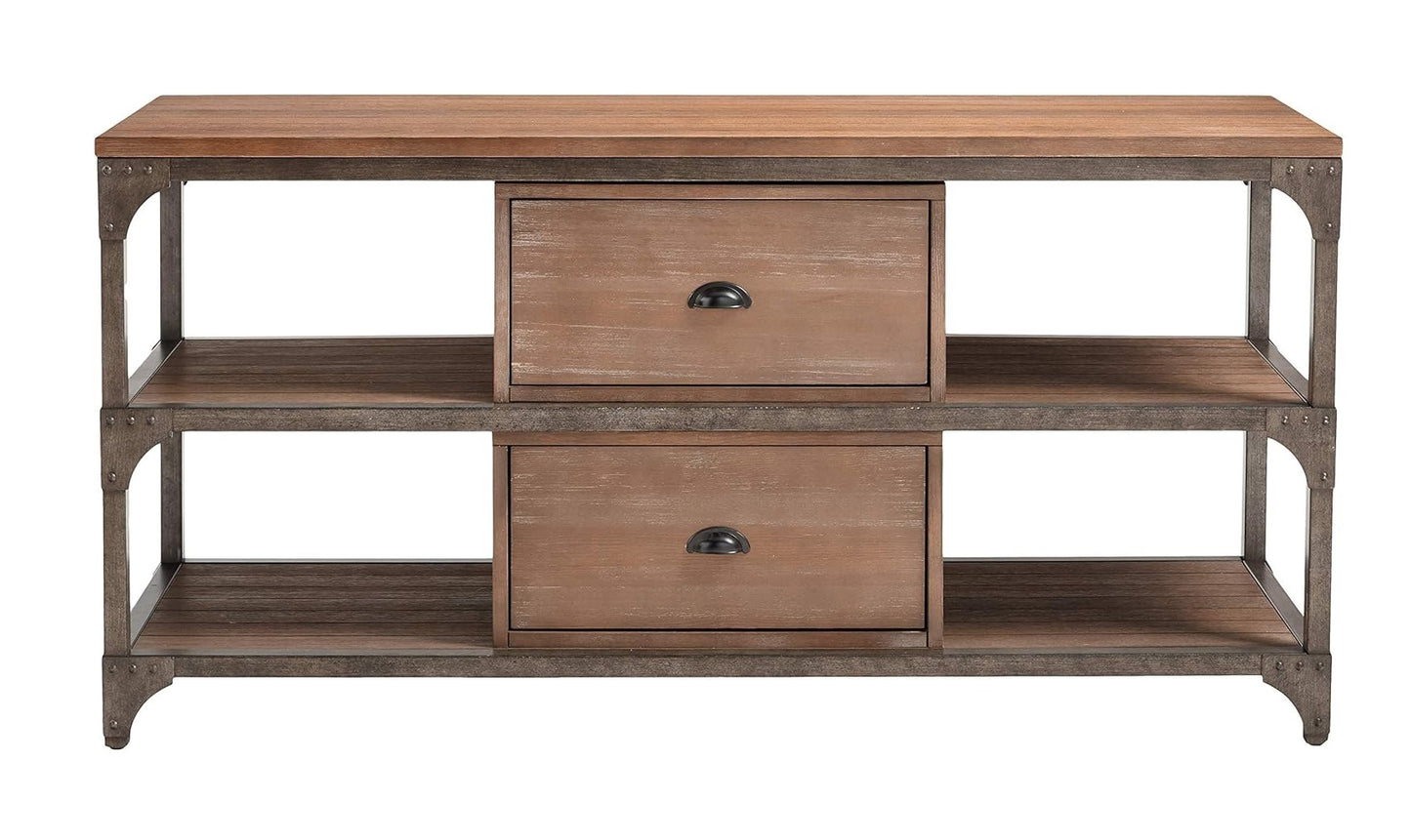 60" Enclosed and Open Storage TV Stand-3