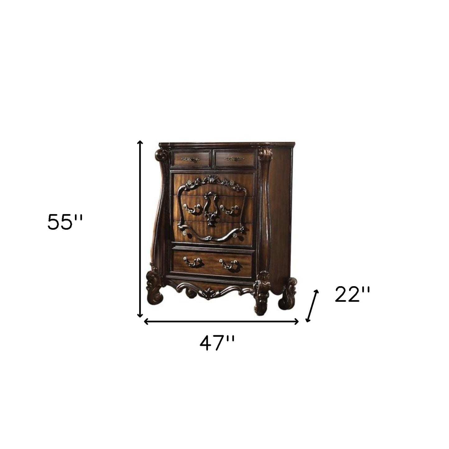 47" Solid Wood Six Drawer Chest-5