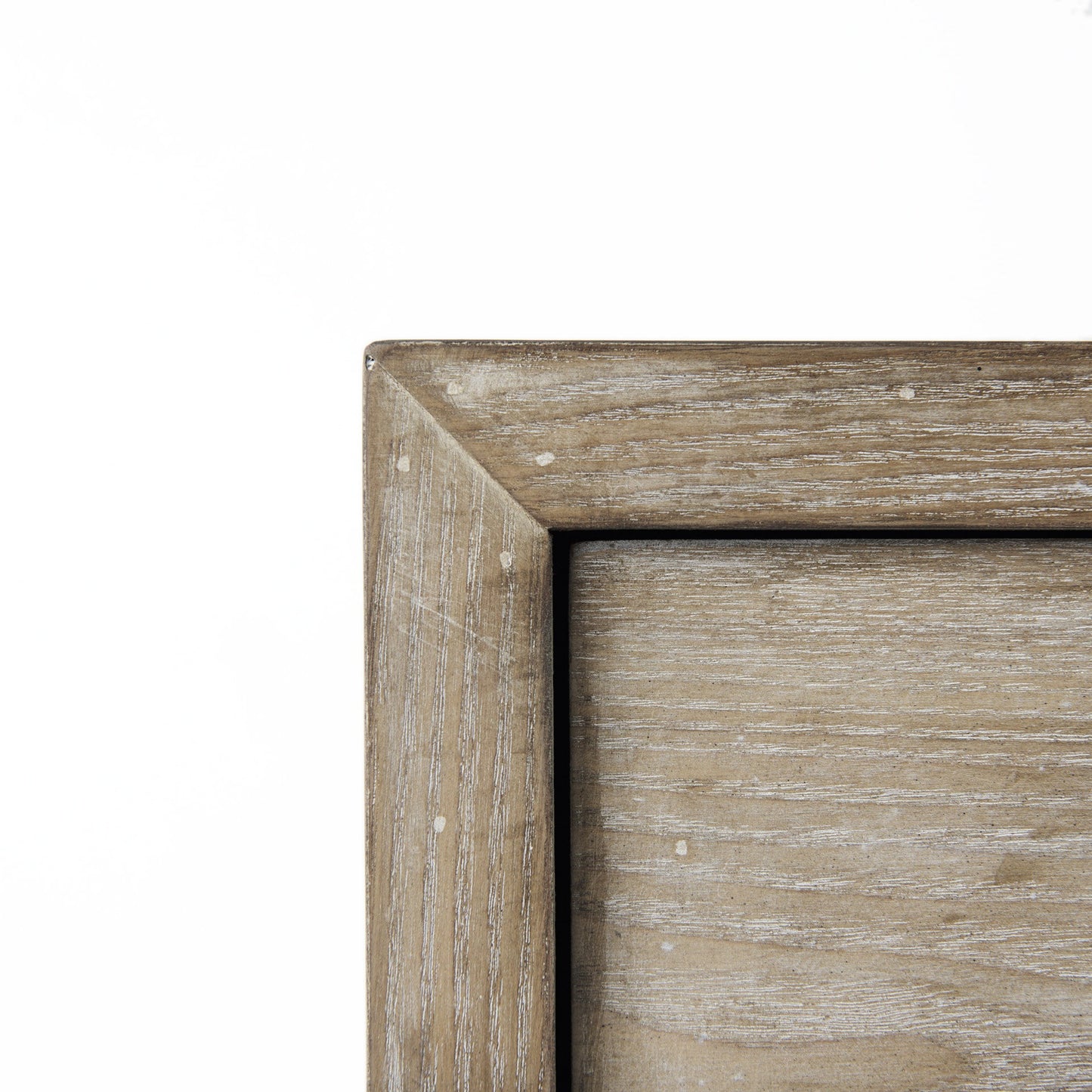 32" Natural Solid Wood Two Drawer Sideboard-8
