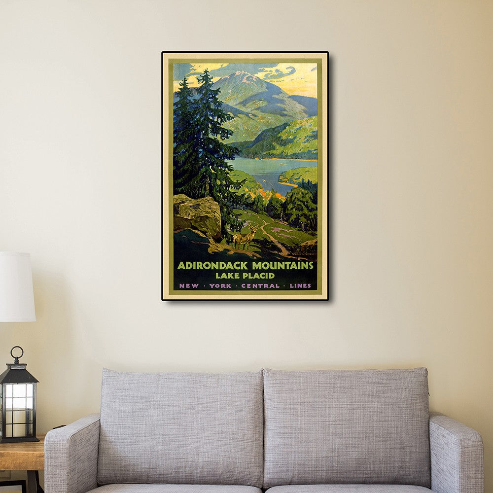 12" X 18" Vintage 1920S Adirondack Mountains Wall Art-6