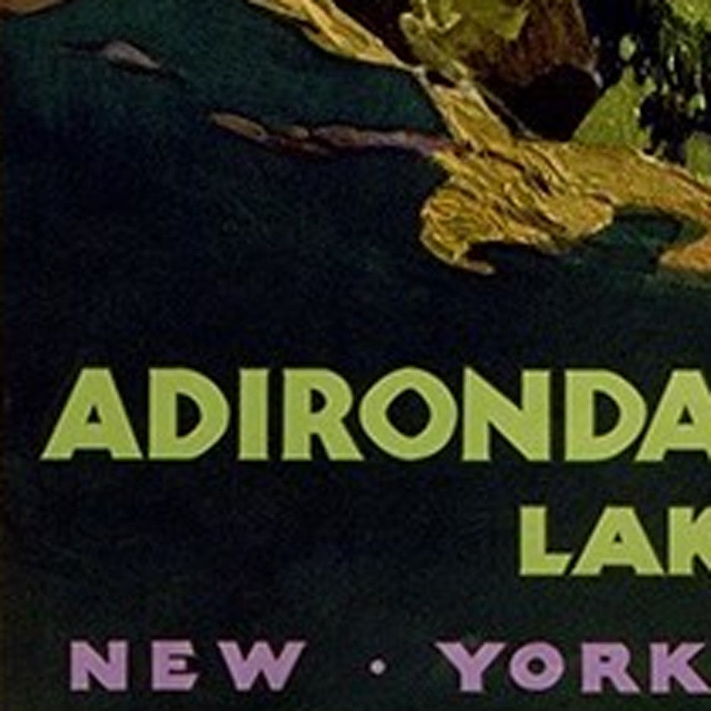 12" X 18" Vintage 1920S Adirondack Mountains Wall Art-4