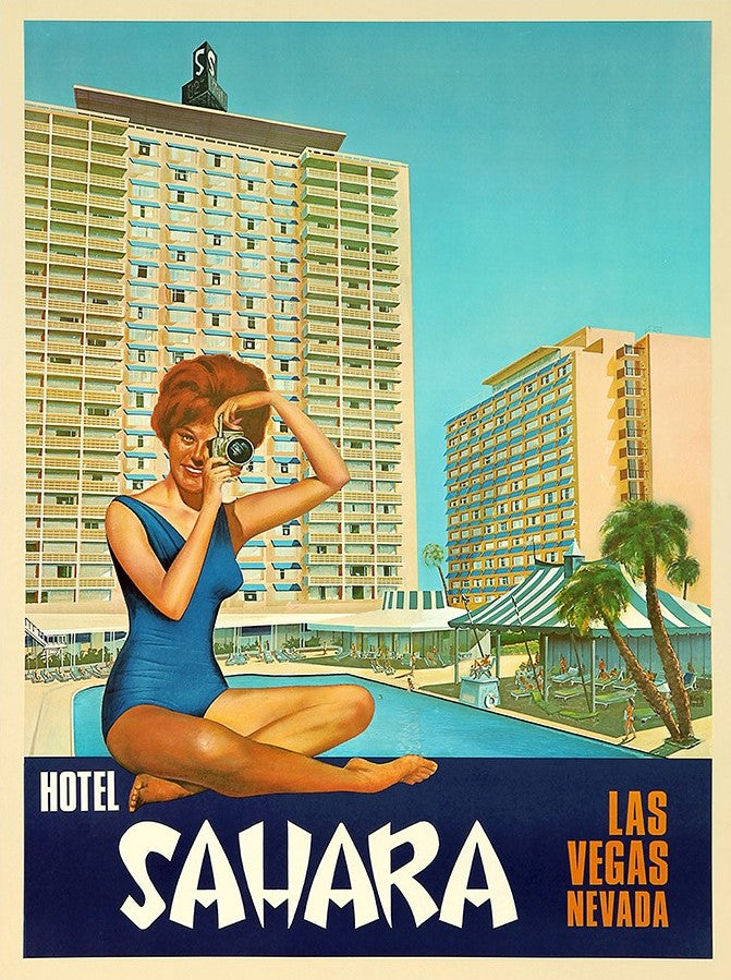 11" X 14" Hotel Sahara C1960S Las Vegas Vintage Travel Poster Wall Art-1