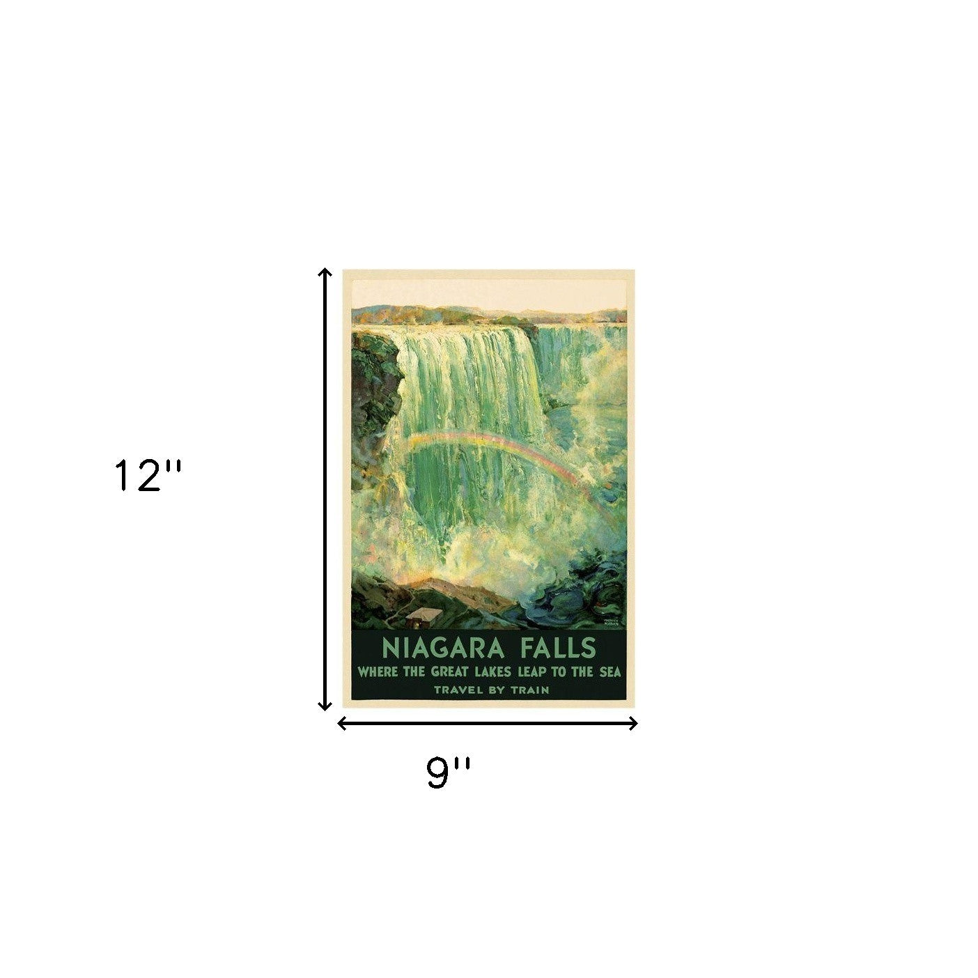 9" X 12" Niagra Falls New York C1920S Vintage Travel Poster Wall Art-4