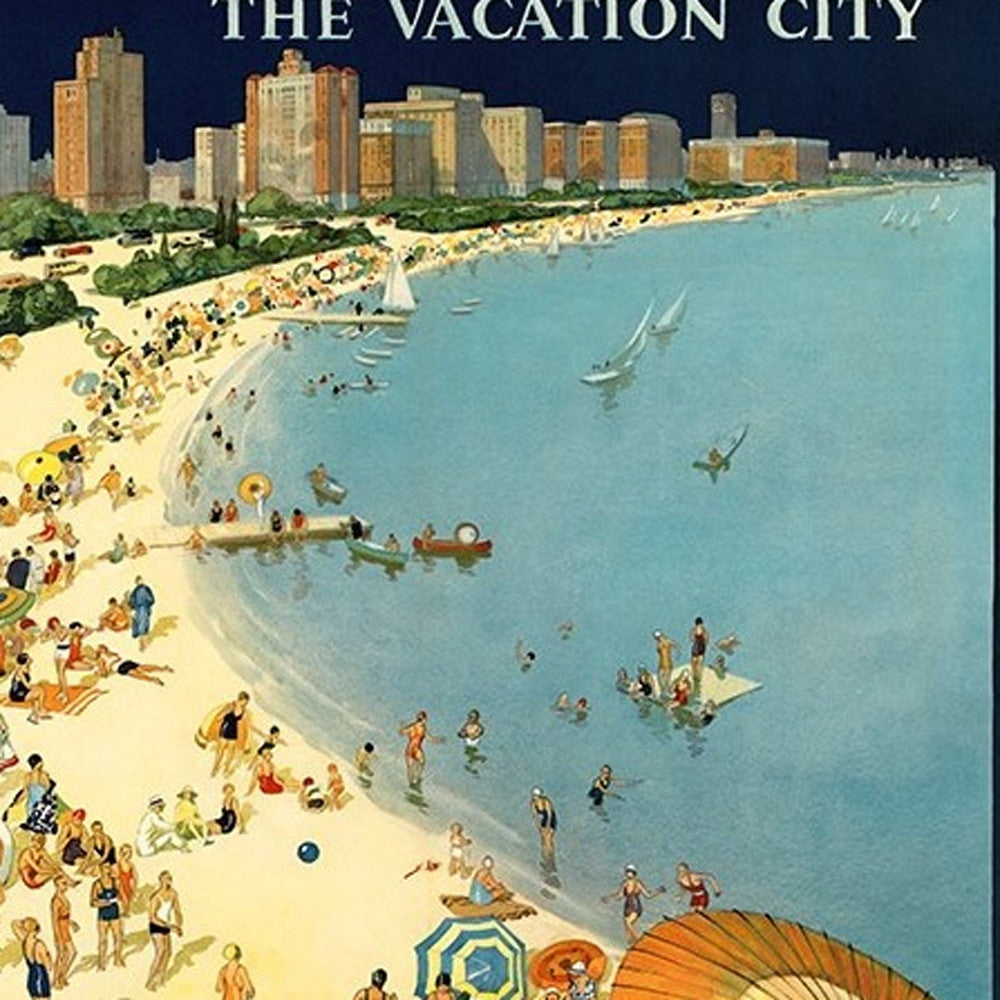 Vintage 1929 Chicago Vacation Travel Unframed Print Wall Art-2
