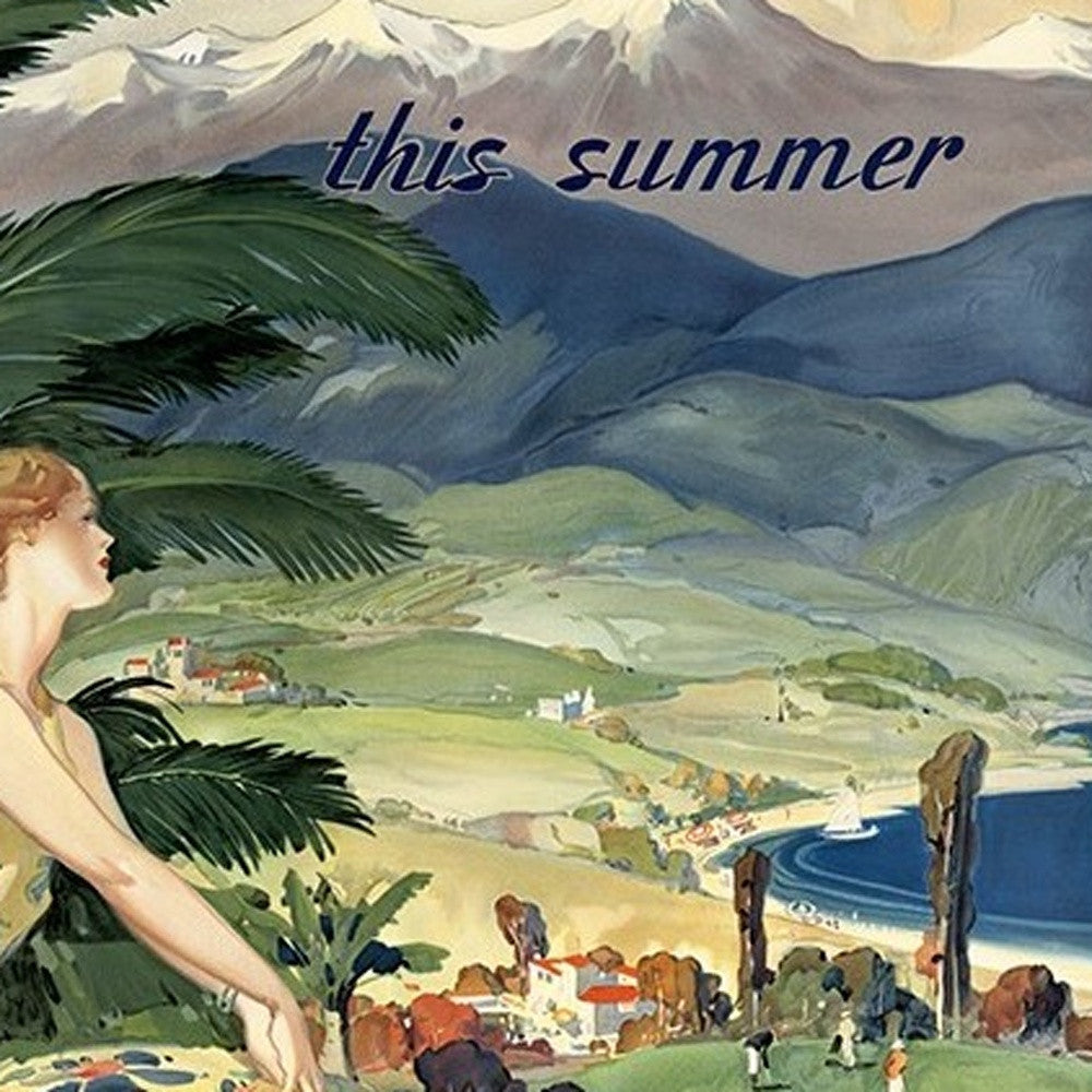 Vintage 1934 California Travel Unframed Print Wall Art-3