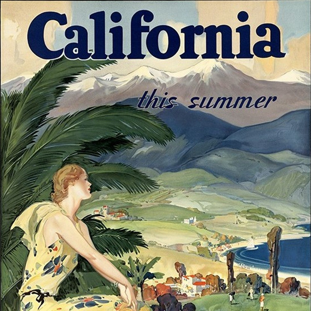 Vintage 1934 California Travel Unframed Print Wall Art-4