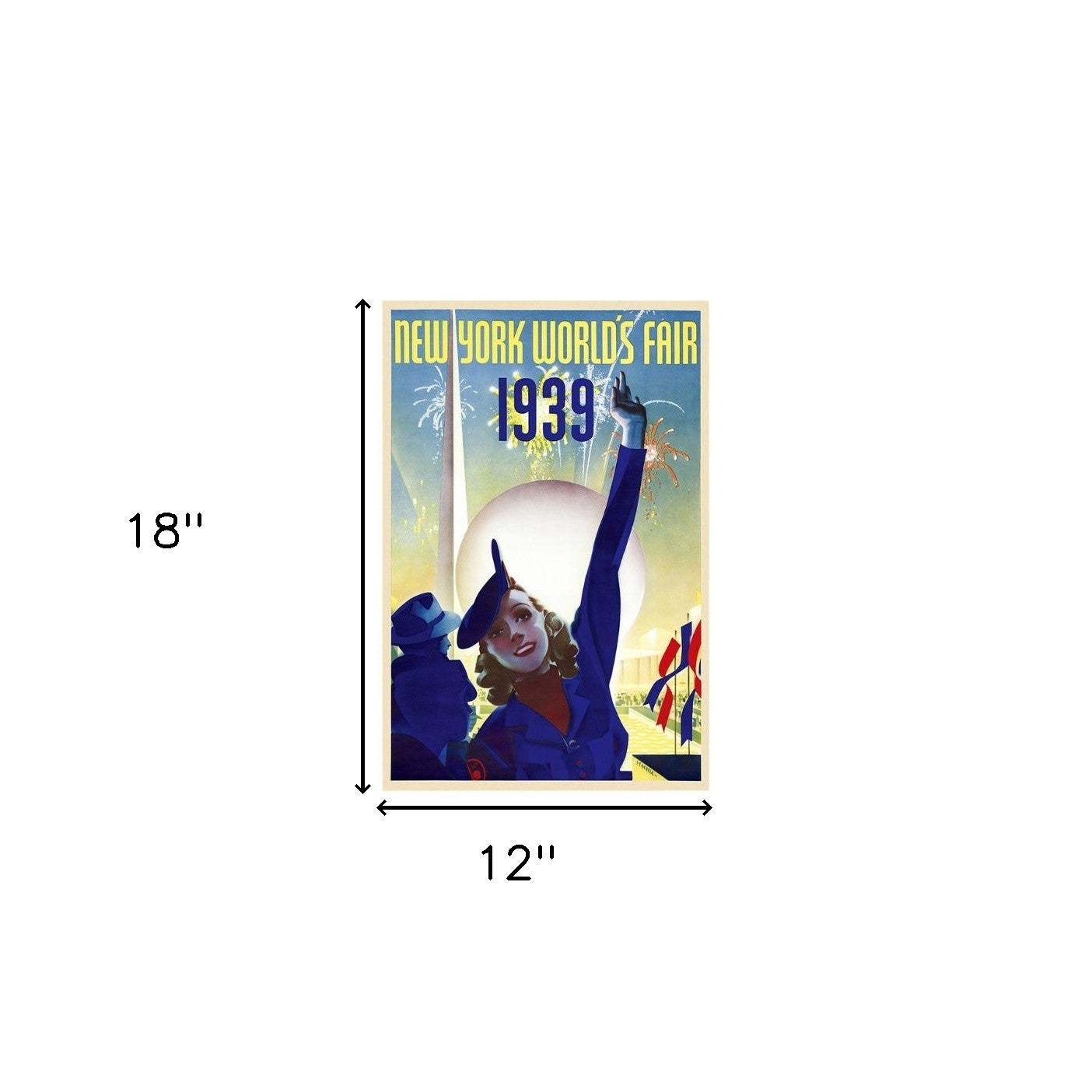 New York 1939 World's Fair Vintage Travel Unframed Print Wall Art-4