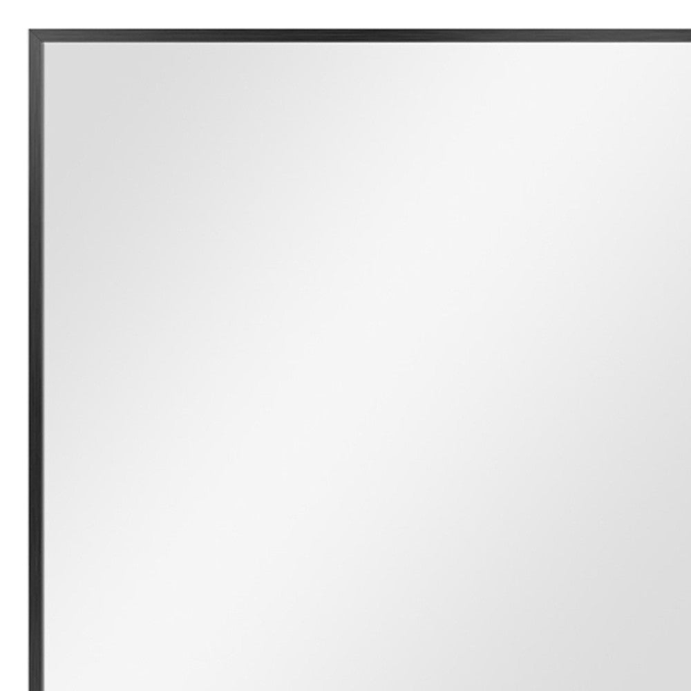 36" Black Metal Framed Accent Mirror-7