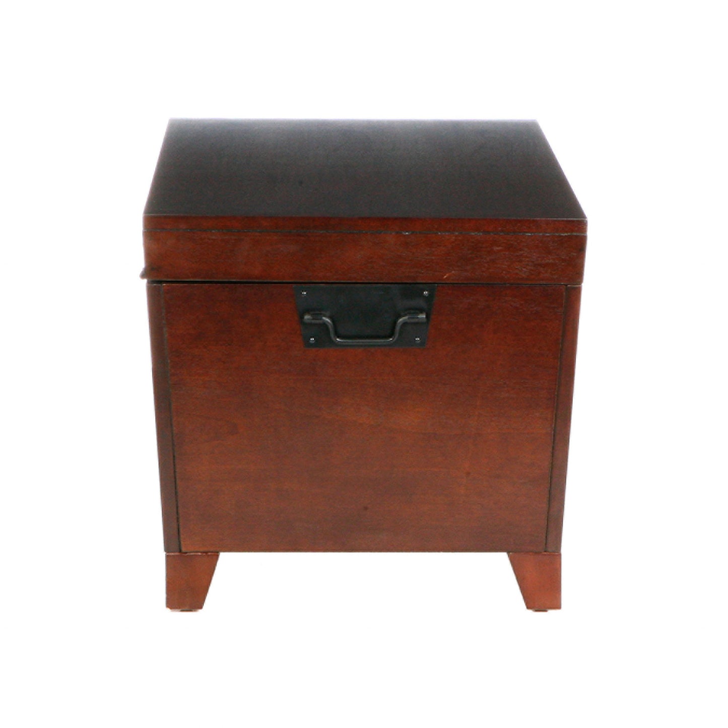 39" Brown Wood With Iron Trunk Coffee Table-2