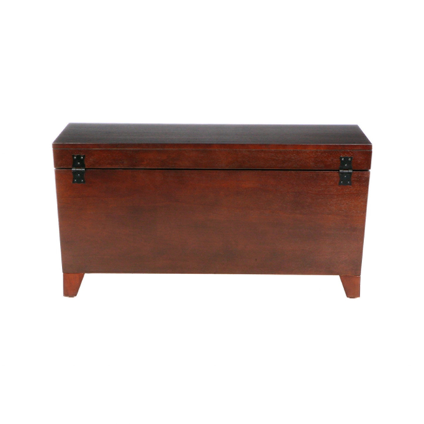 39" Brown Wood With Iron Trunk Coffee Table-3