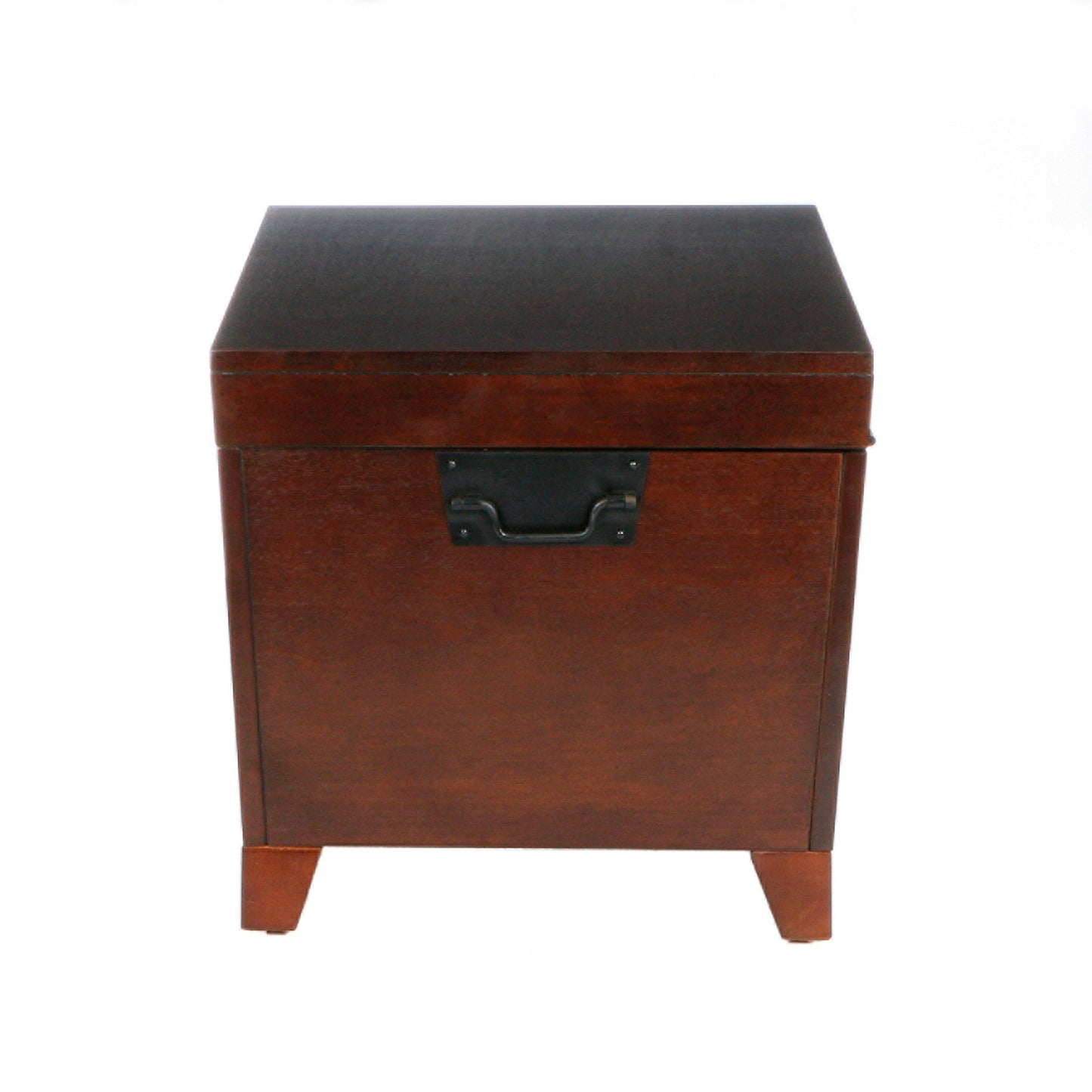 39" Brown Wood With Iron Trunk Coffee Table-4