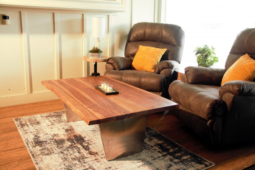 31" Natural Solid Wood Coffee Table-2
