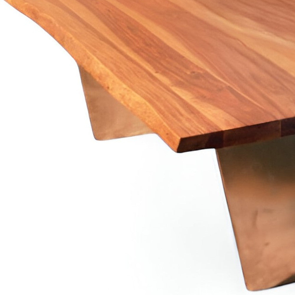 31" Natural Solid Wood Coffee Table-4