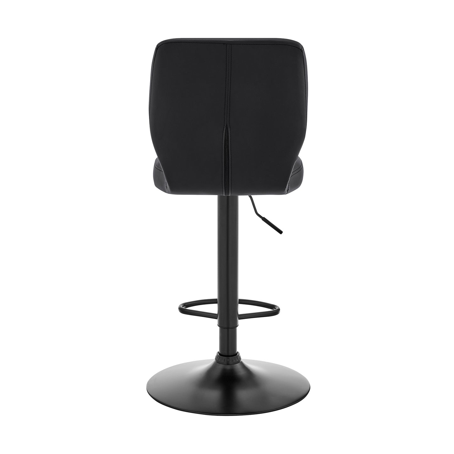 25" Black Iron Swivel Adjustable Height Bar Chair-2
