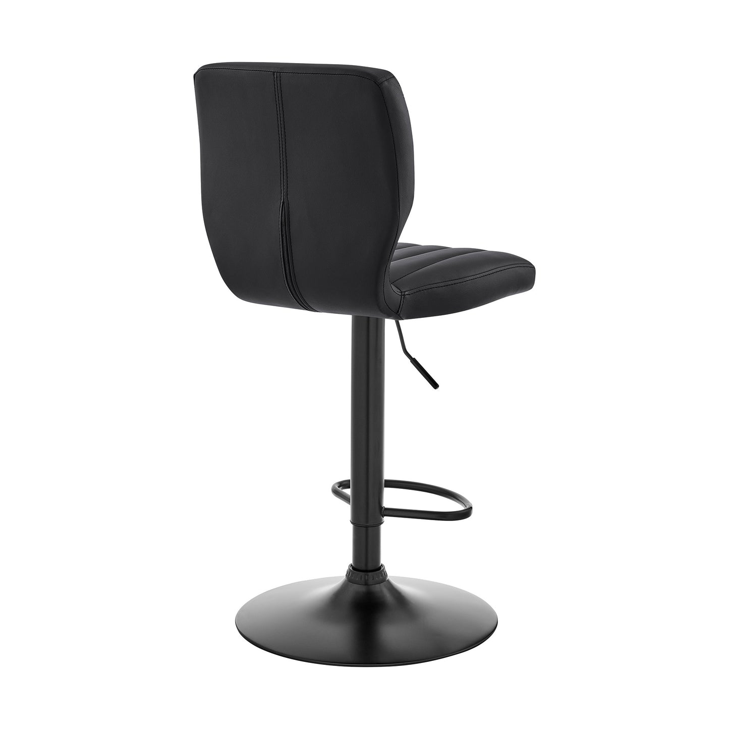 25" Black Iron Swivel Adjustable Height Bar Chair-5