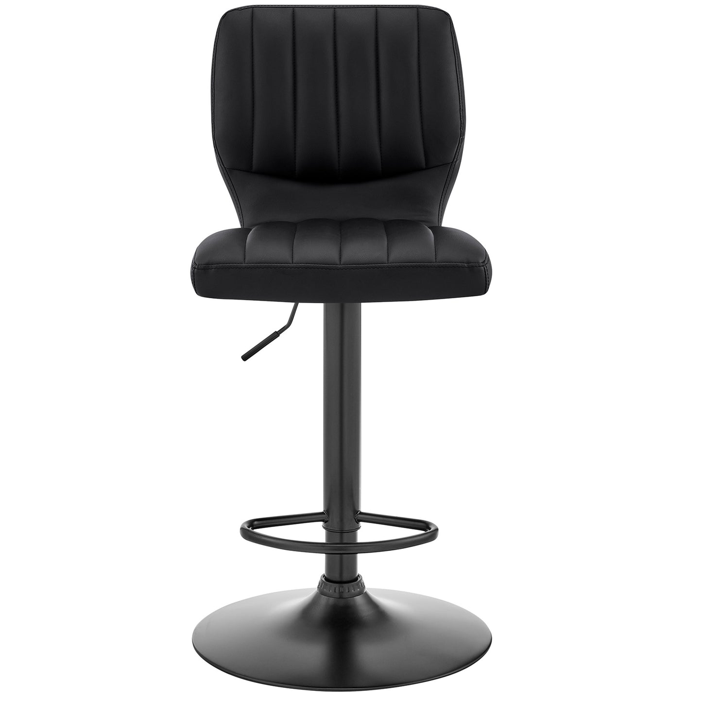 25" Black Iron Swivel Adjustable Height Bar Chair-3