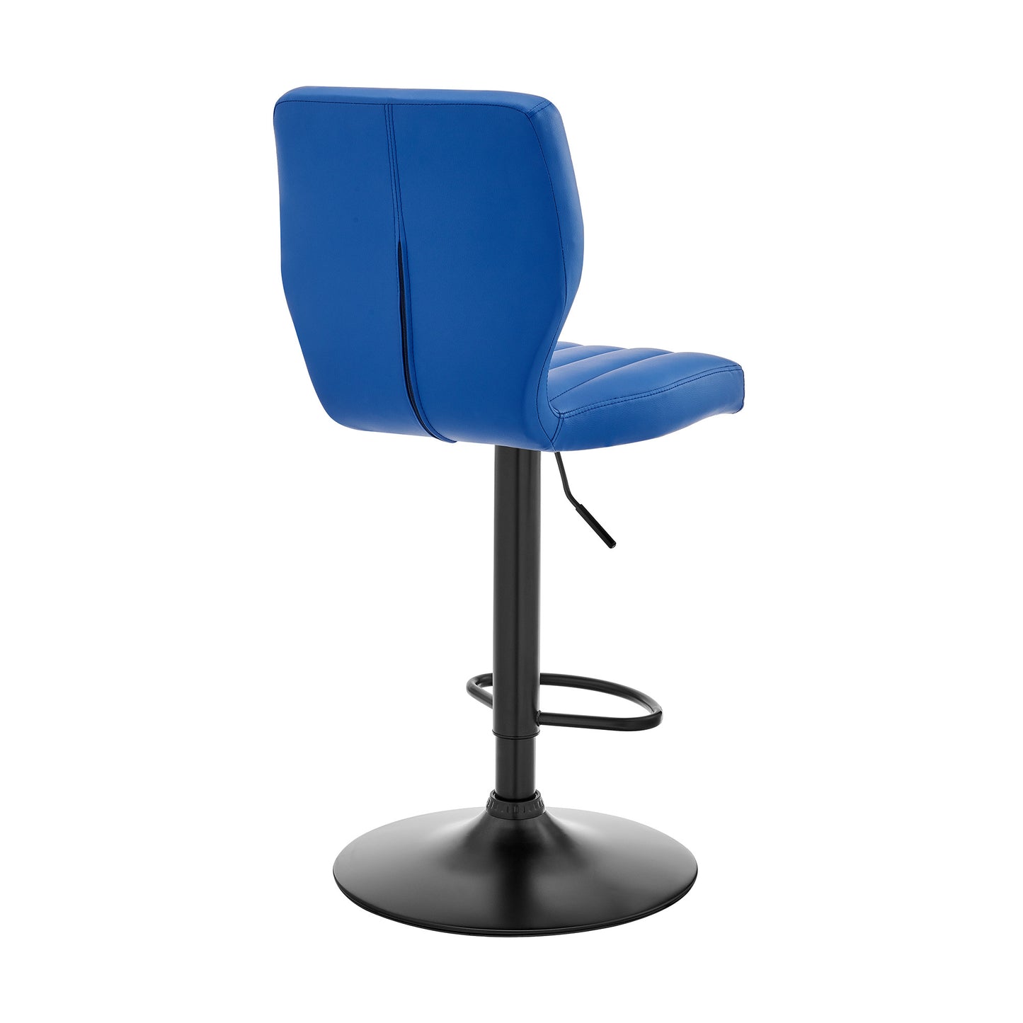 25" Blue And Black Iron Swivel Adjustable Height Bar Chair-4