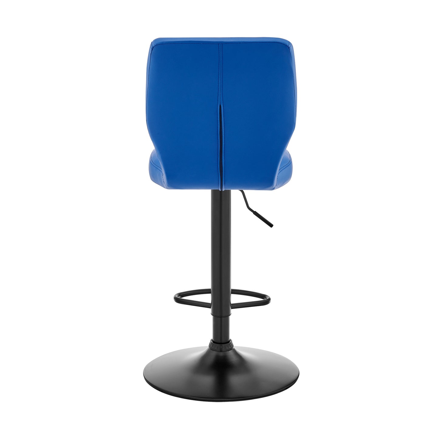 25" Blue And Black Iron Swivel Adjustable Height Bar Chair-5
