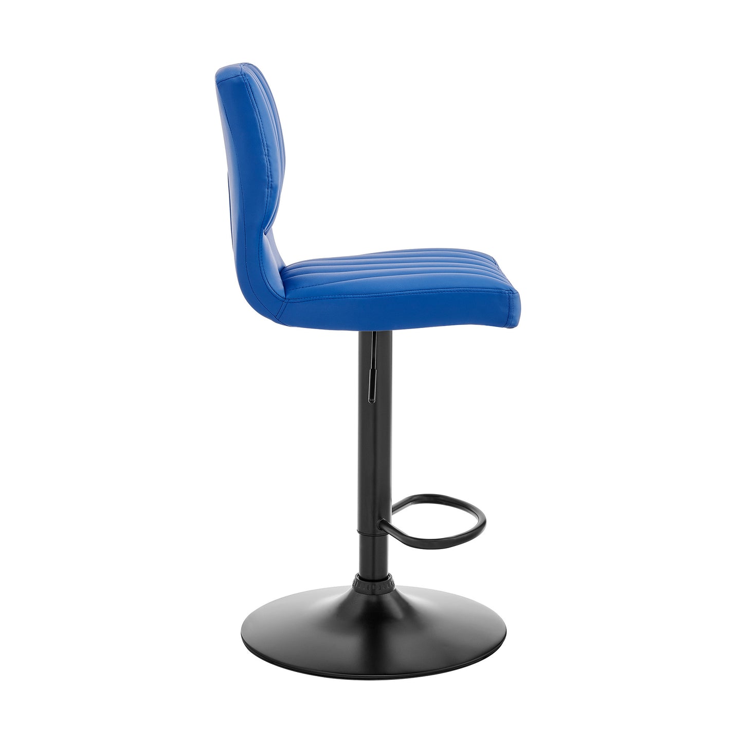 25" Blue And Black Iron Swivel Adjustable Height Bar Chair-2