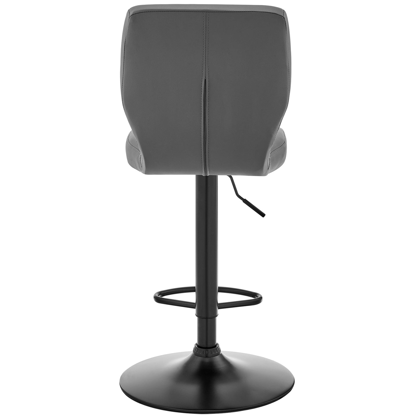 25" Gray And Black Iron Swivel Adjustable Height Bar Chair-6