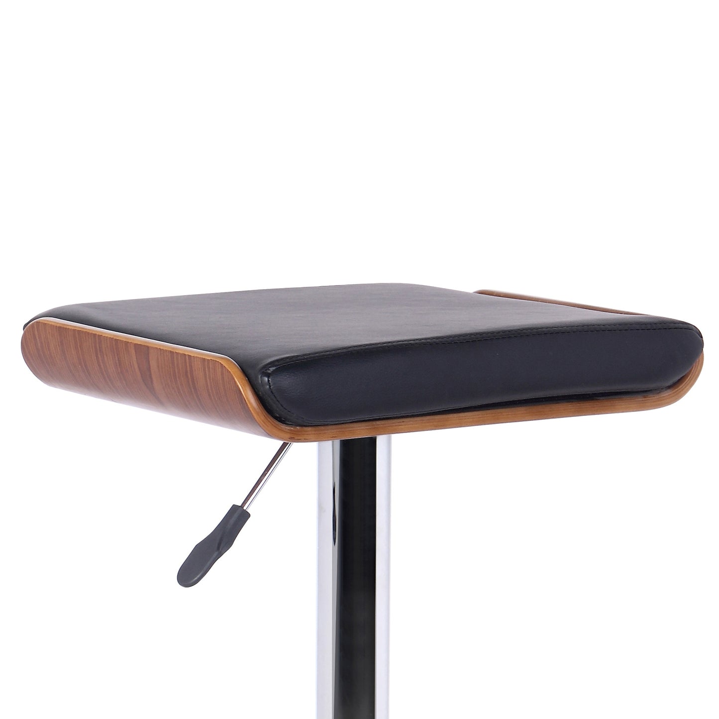 24" Black And Silver Iron Backless Adjustable Height Bar Chair-3