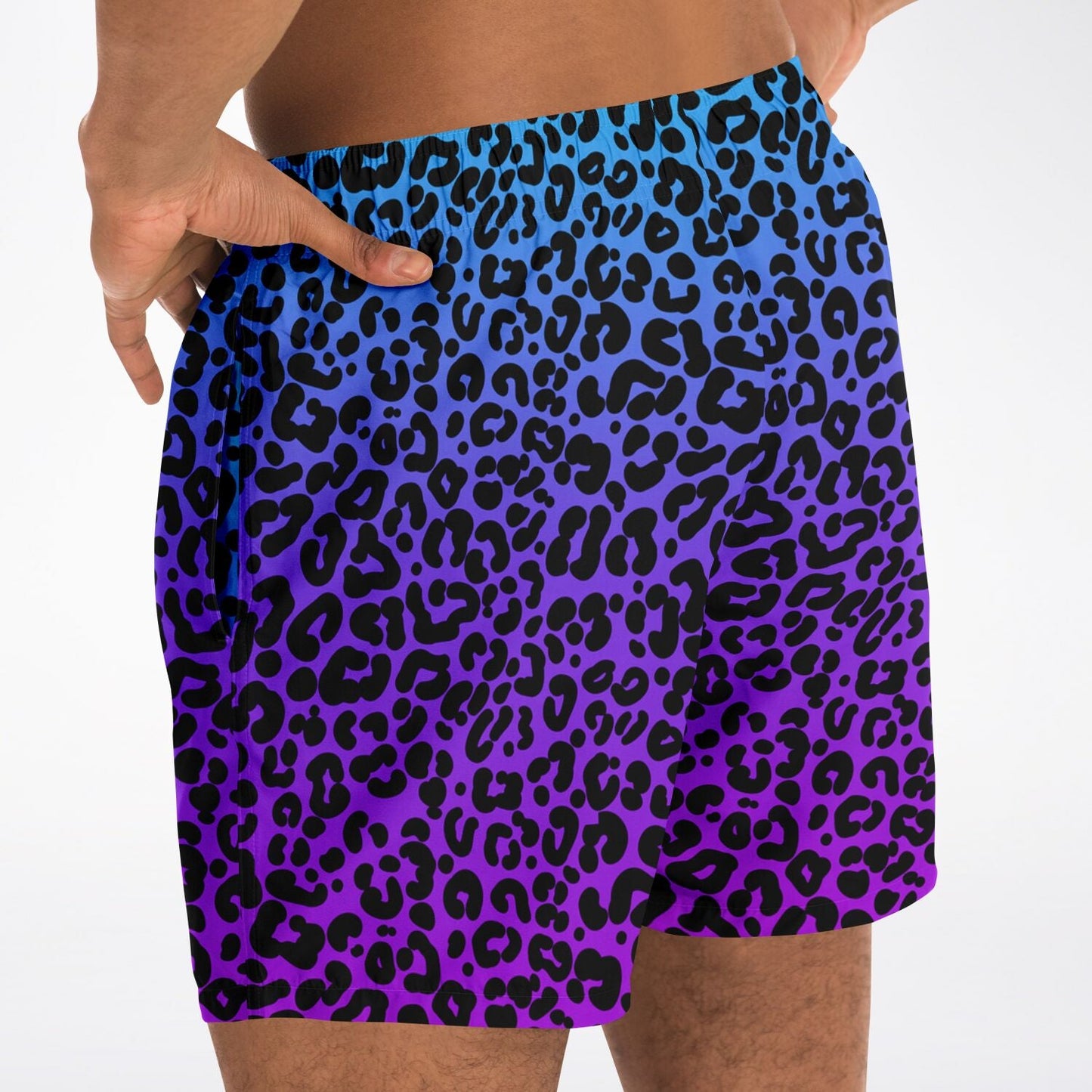 Rad Palm Men's Ombre Leopard Swim Trunks
