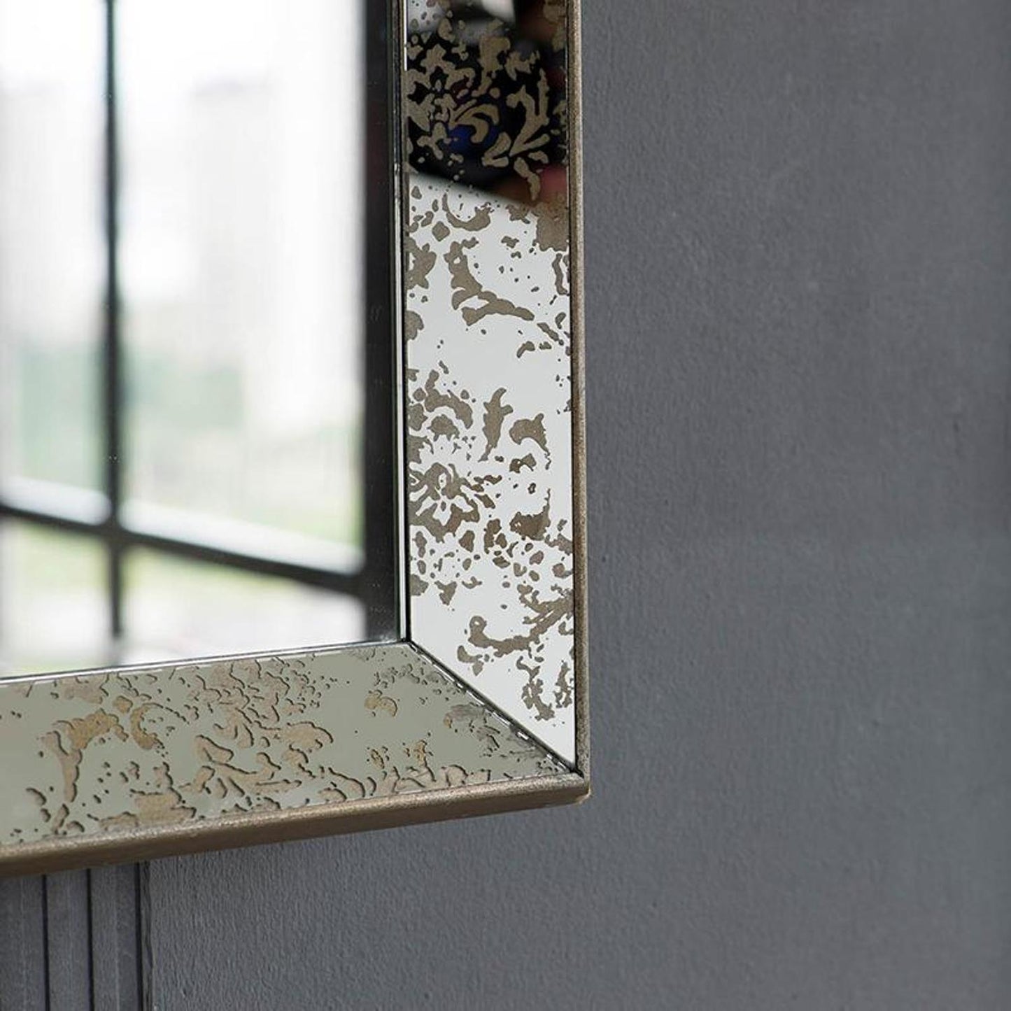 15" Square Vintage Style Wall Mounted Accent Mirror-4