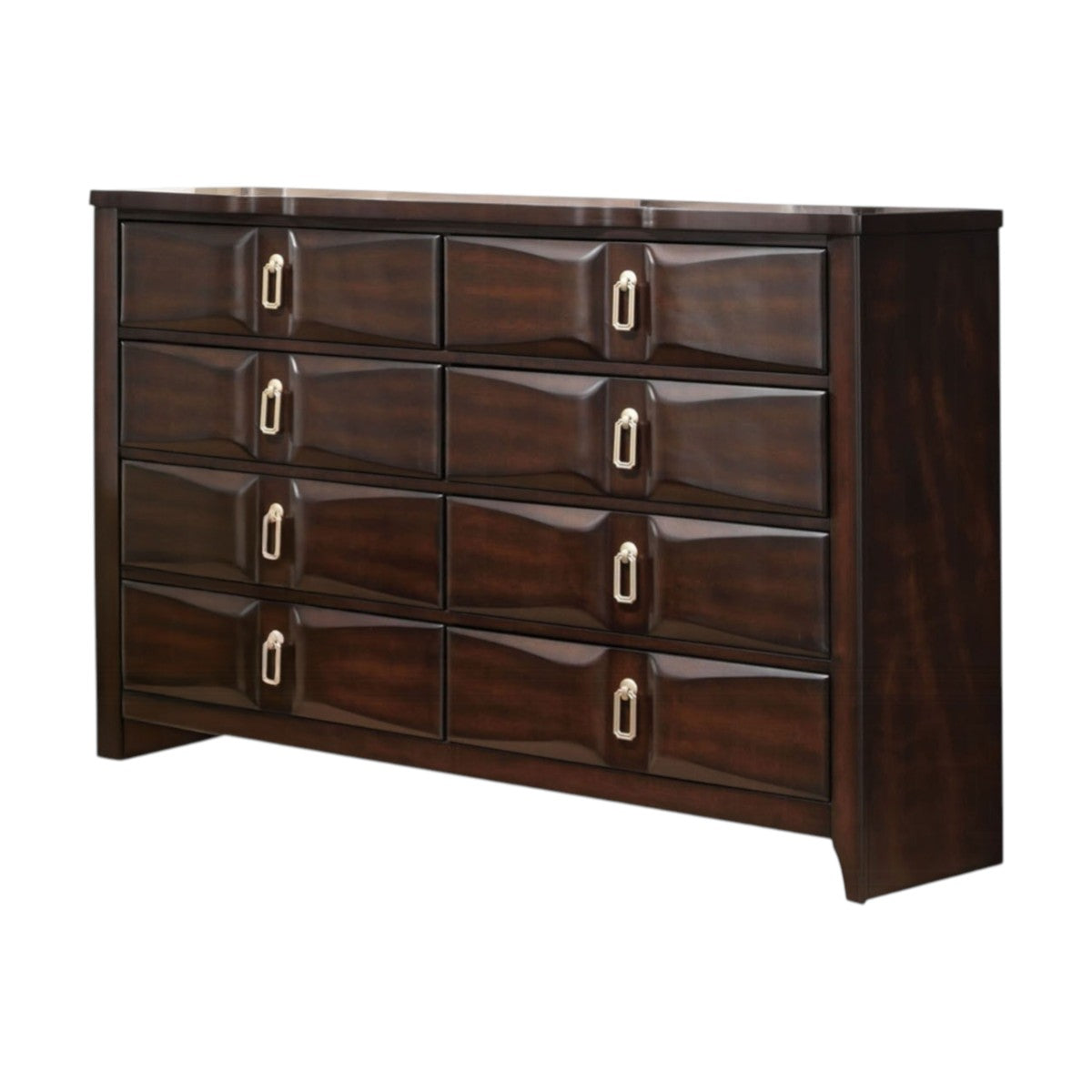 59" Espresso Eight Drawer Double Dresser-1