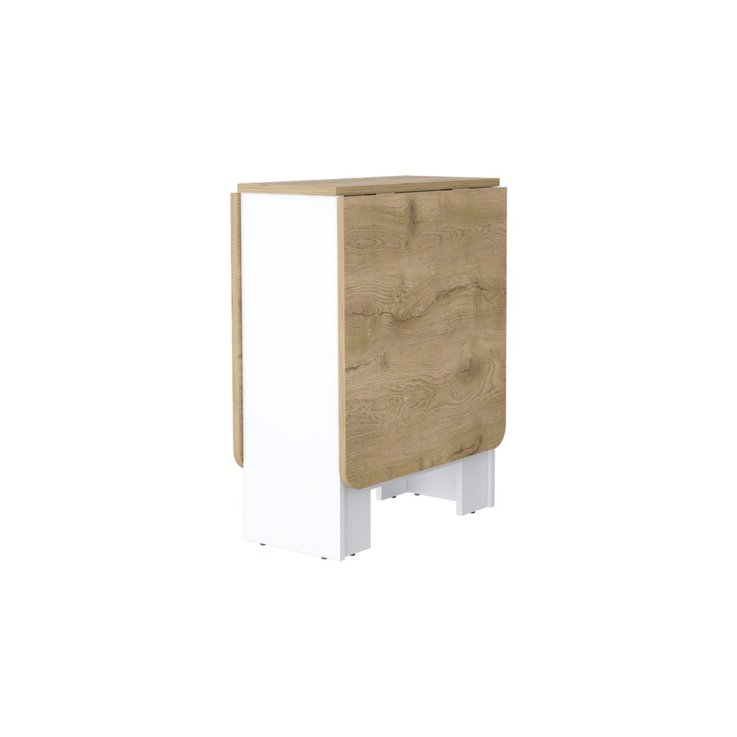 24" Brown And White Folding Sled Base Dining Table-2