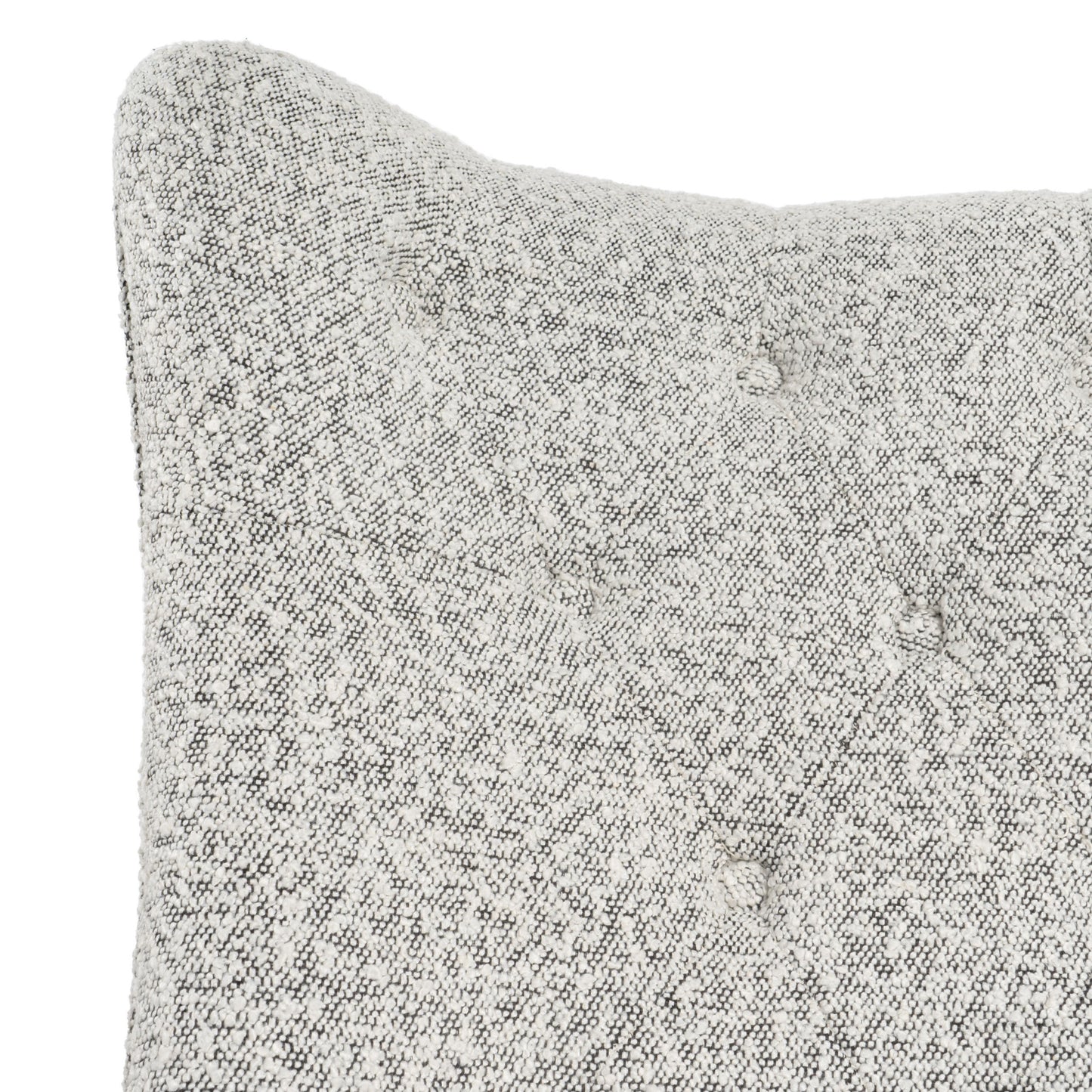32" Gray and Black Tufted Boucle Lounge Chair-5