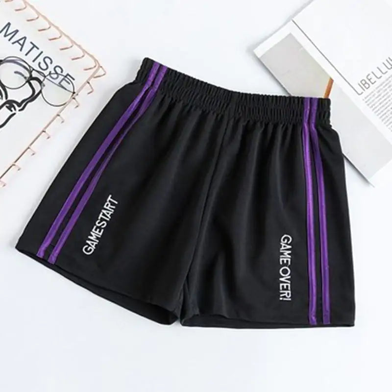 All Sizes - Retro Style High Waist Casual Wide Leg Shorts