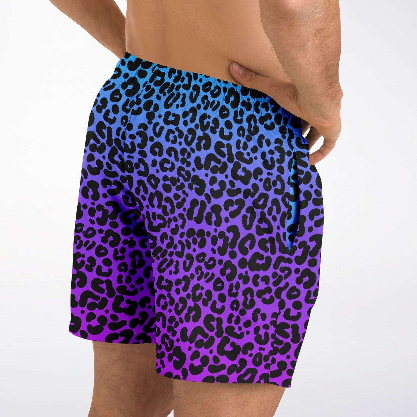 Rad Palm Men's Ombre Leopard Swim Trunks