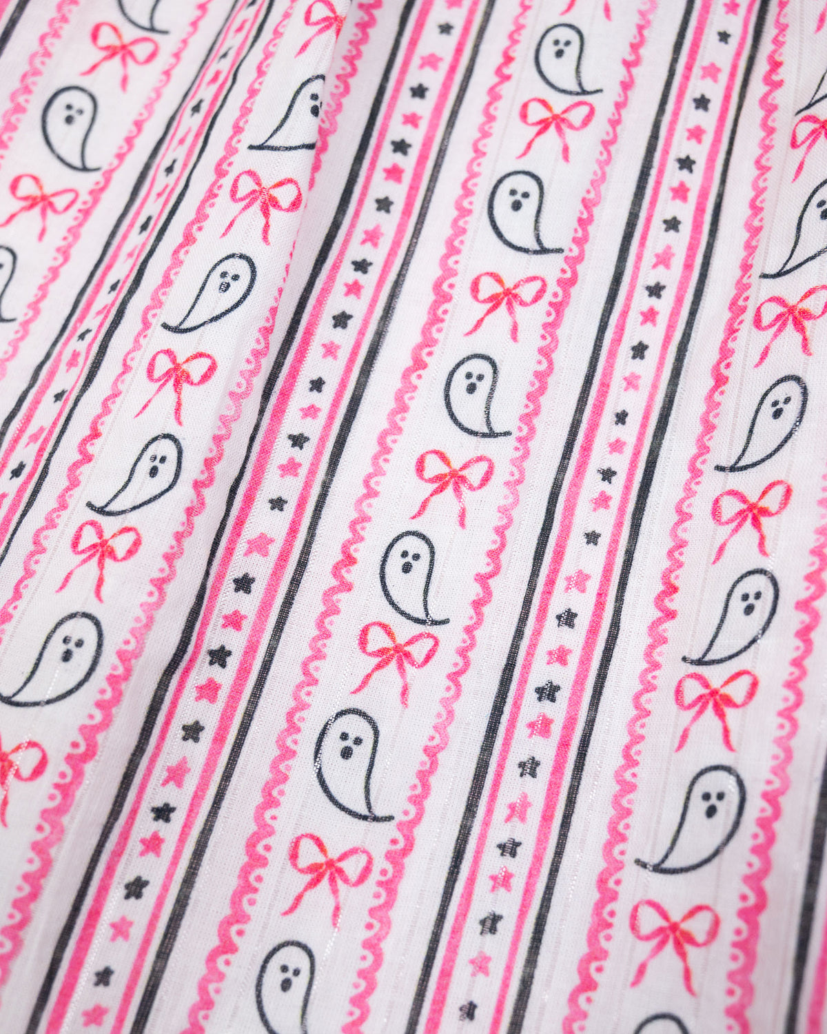 Ghost Stripe with Silver Lurex Dress