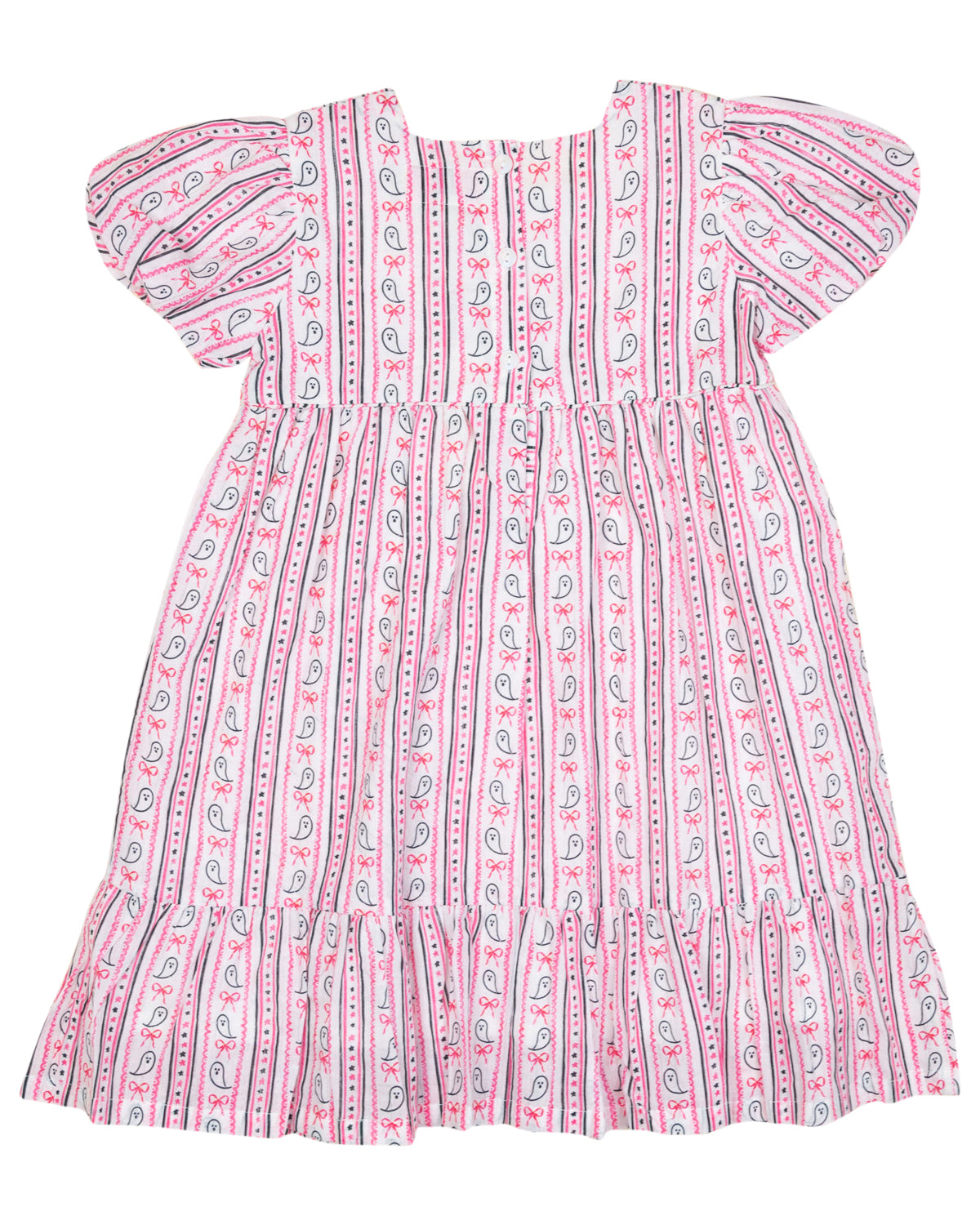 Ghost Stripe with Silver Lurex Dress
