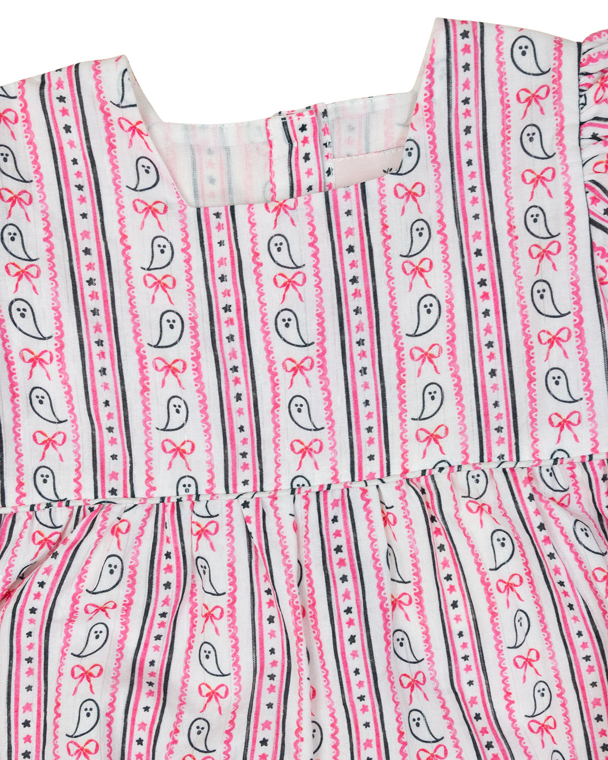 Ghost Stripe with Silver Lurex Dress