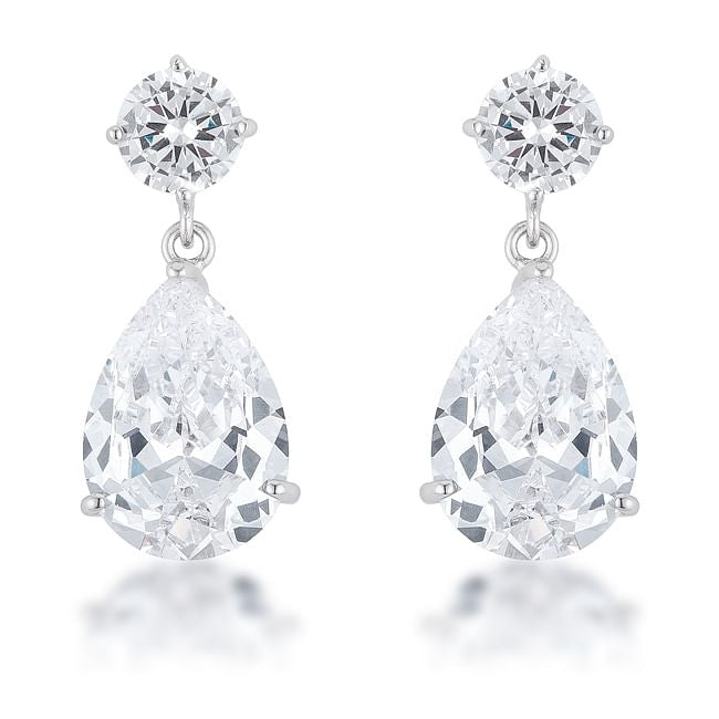Shimmering CZ Earrings-2