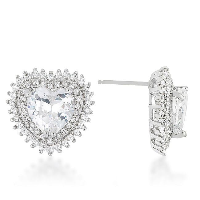 Halo Heart Earrings-0