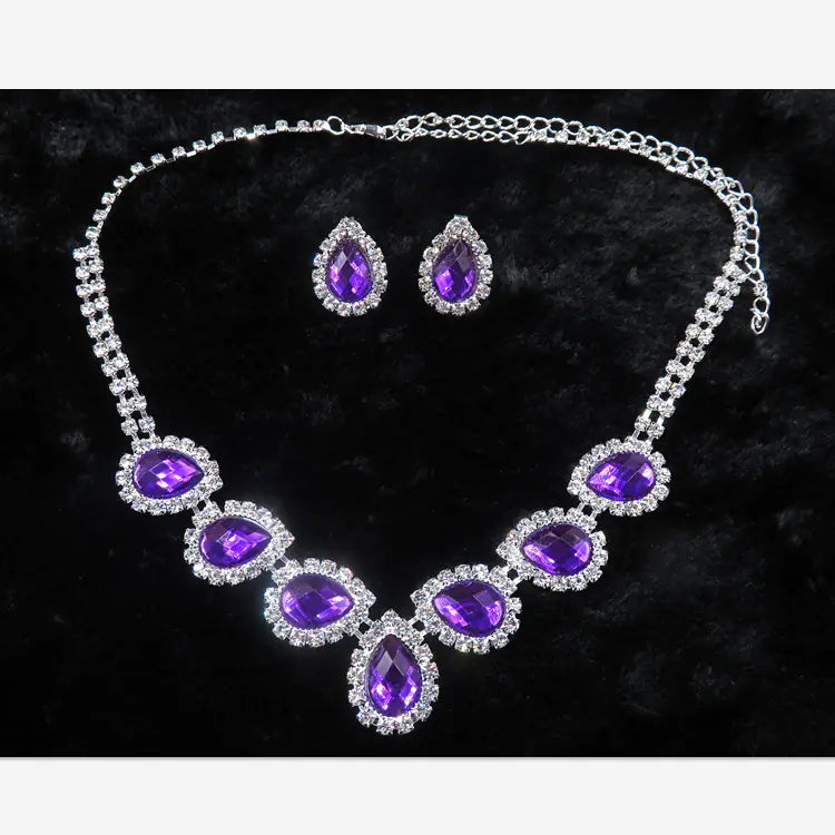 Classic Bridal Jewelry Set with Necklace and Earrings