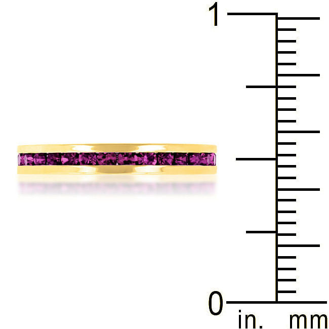Stylish Stackables with Purple Crystal Ring-2