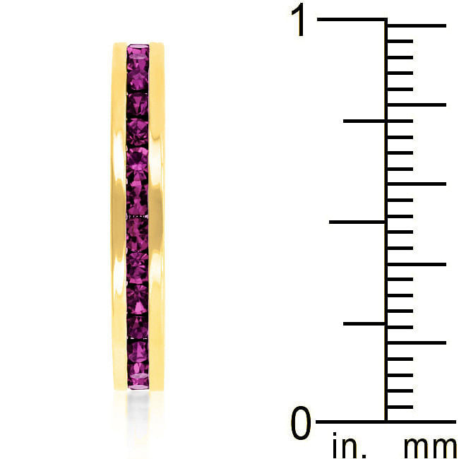 Stylish Stackables with Purple Crystal Ring-3