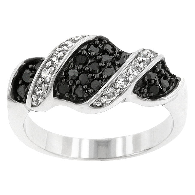 Cubic Zirconia Swirl Ring-0