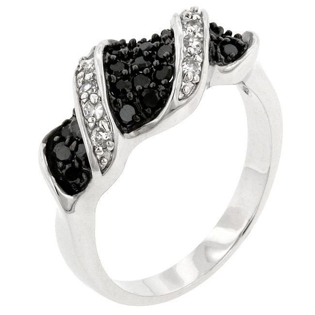 Cubic Zirconia Swirl Ring-1