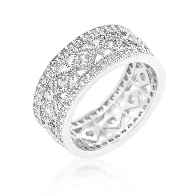 Simple Classic Cubic Zirconia Band-0